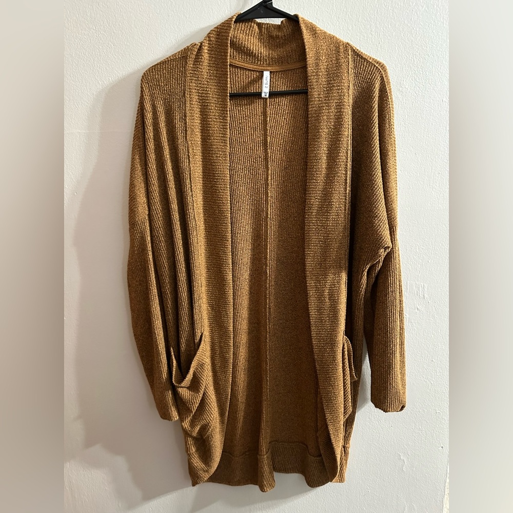 Long Rust Cardigan